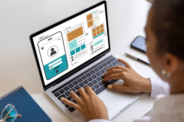 UX graphic designer planning application process development prototype